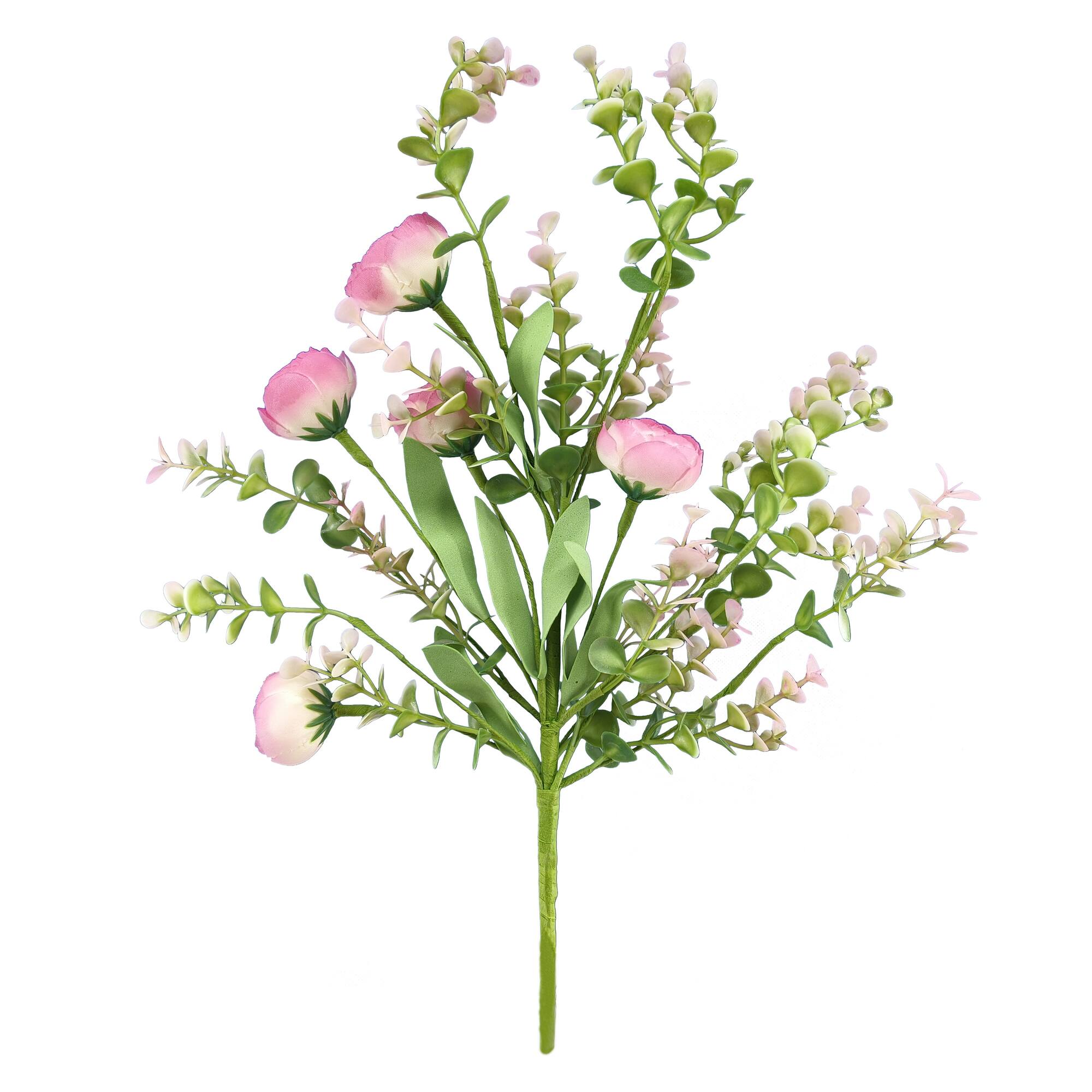 12" Pink Ranunculus & Eucalyptus Pick by Ashland®